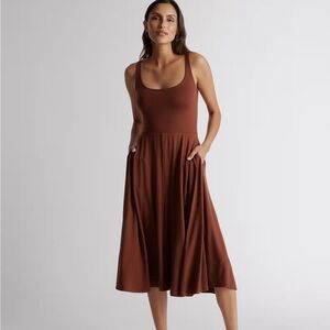 Quince Tencel Jersey Fit & Flare Dress Size S